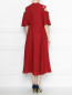 Платье из льна с короткими рукавами и боковыми карманами Persona by Marina Rinaldi  –  МодельВерхНиз1