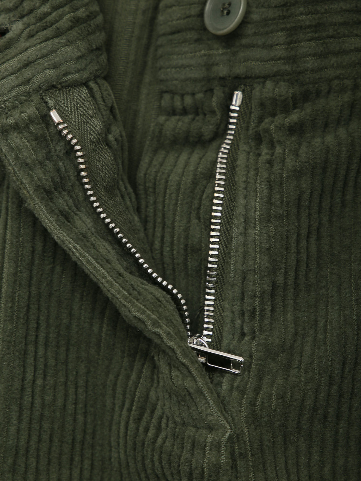 Шорты из вельвета с карманами Aspesi  –  Деталь  – Цвет:  Зеленый