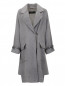 Пальто из шерсти с накладными карманами и металлической фурнитурой Barbara Bui  –  Общий вид