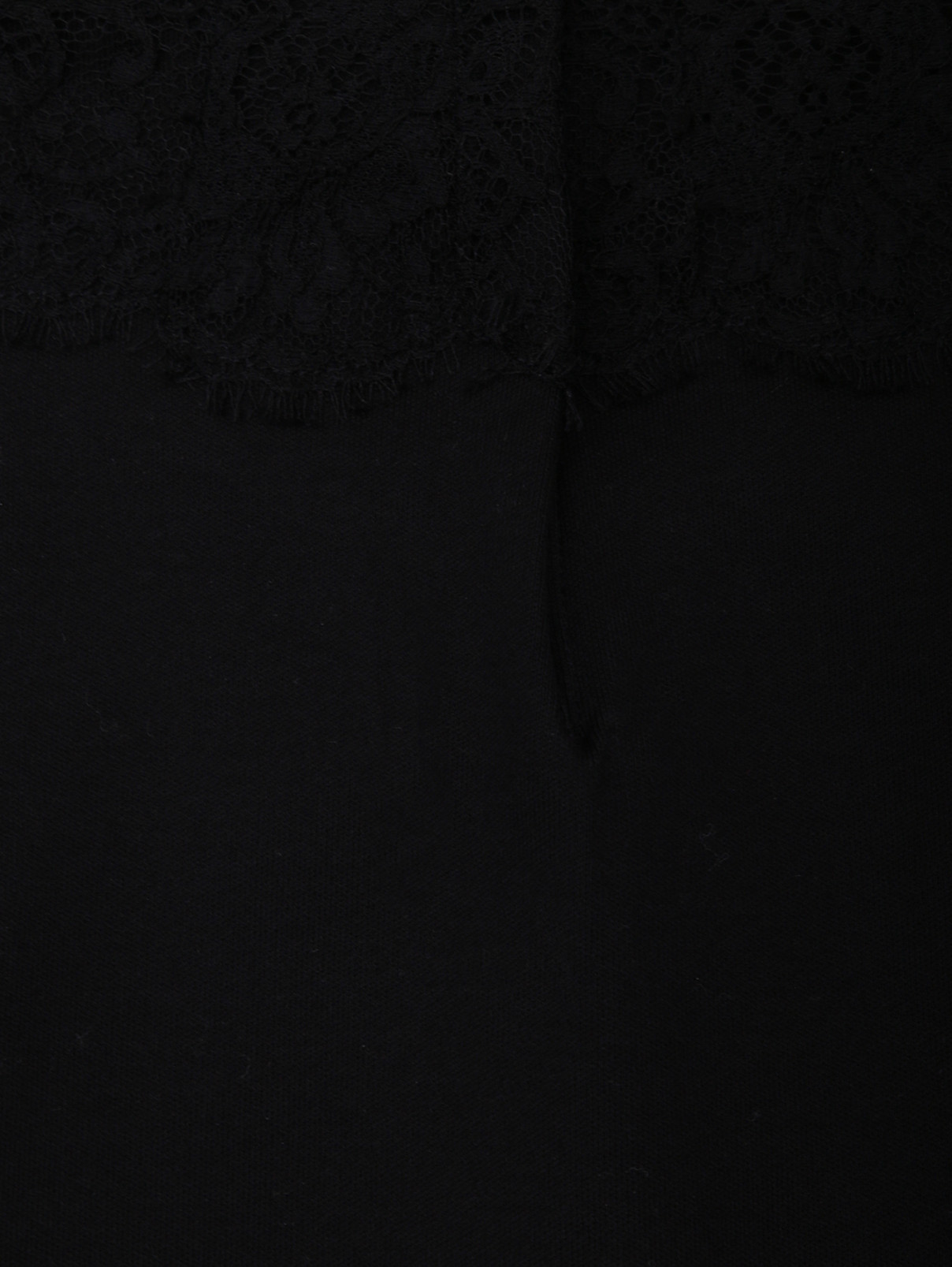 Хлопковое платье с кружевом Dolce & Gabbana  –  Деталь  – Цвет:  Черный