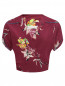 Укороченная блуза из шелка с узором Etro  –  Общий вид