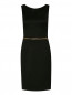 Платье-футляр из шерсти с декоративной отделкой Moschino  –  Общий вид