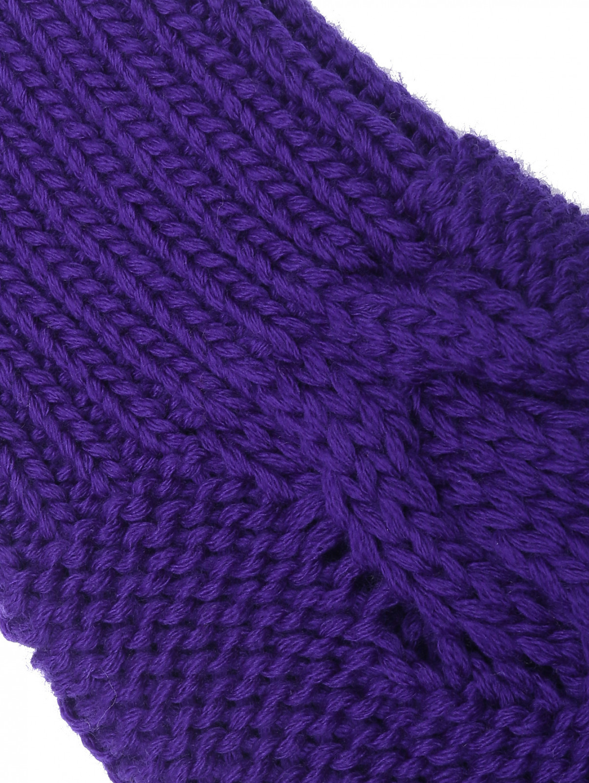 Свитер из шерсти с узором косы Alberta Ferretti  –  Деталь1  – Цвет:  Фиолетовый
