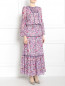 Платье-макси с цветочным узором Juicy Couture  –  Модель Верх-Низ