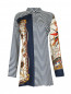 Блуза из шелка свободного кроя с узором "полоска" P.A.R.O.S.H.  –  Общий вид