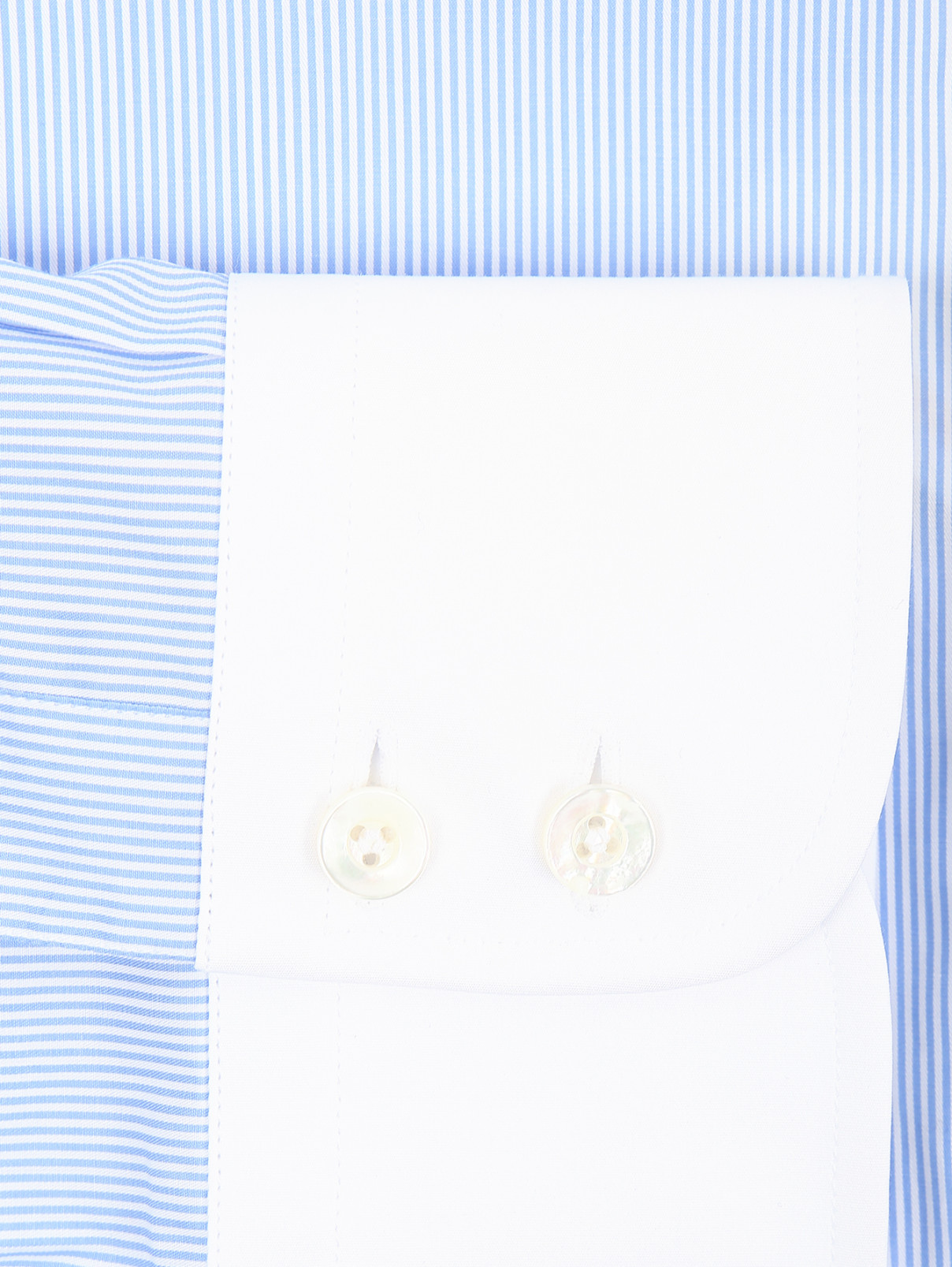 Рубашка из хлопка с узором "полоска" Andrew Duck  –  Деталь1  – Цвет:  Синий