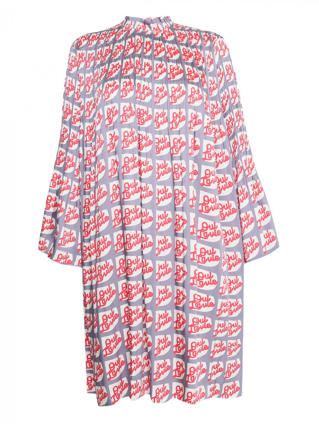 Платье свободного кроя с узором Alysi  –  Общий вид  – Цвет:  Узор