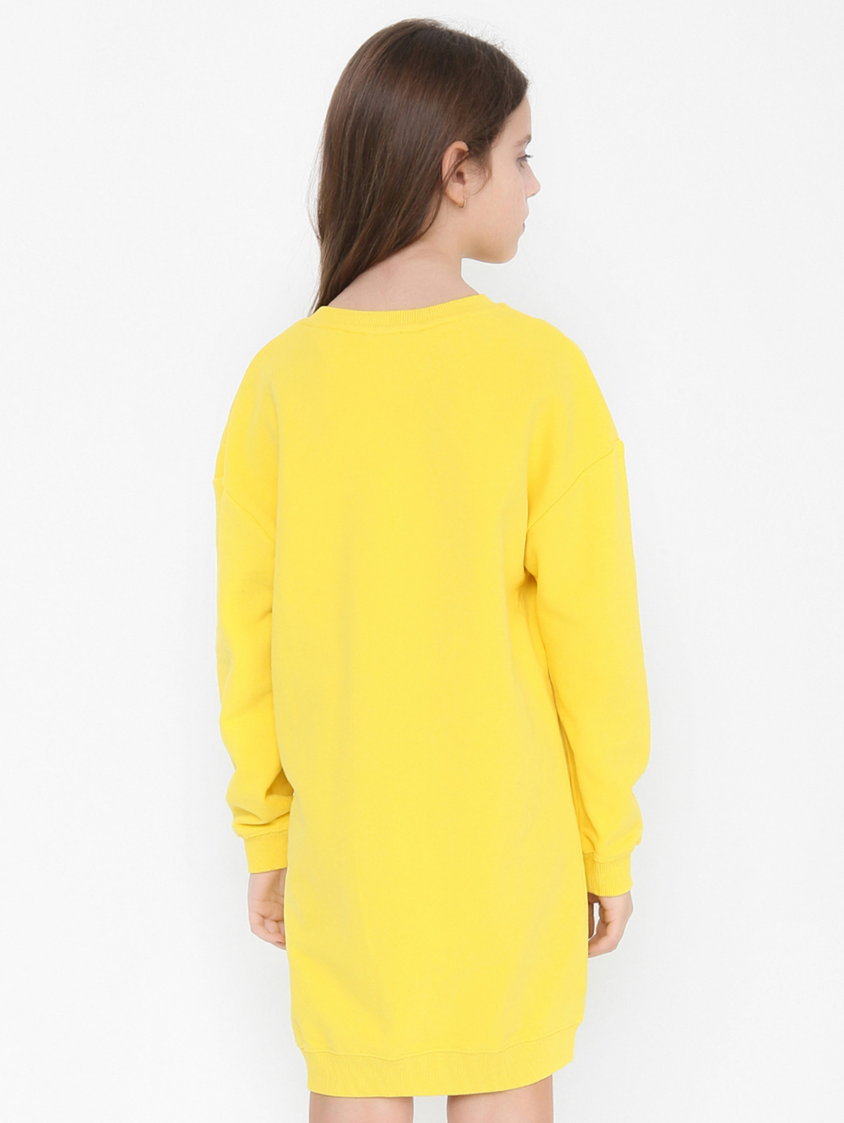 Трикотажное платье с аппликацией Little Marc Jacobs  –  МодельВерхНиз1  – Цвет:  Желтый