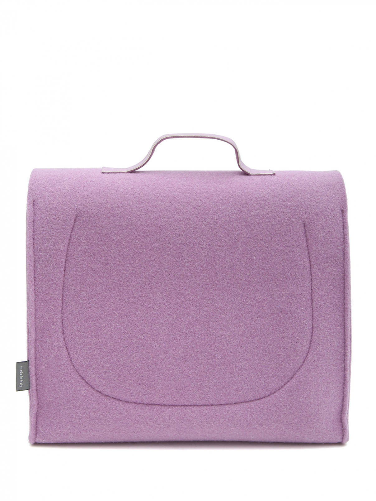 Портфель из шерсти с аппликацией ro.ro  –  Обтравка2  – Цвет:  Фиолетовый