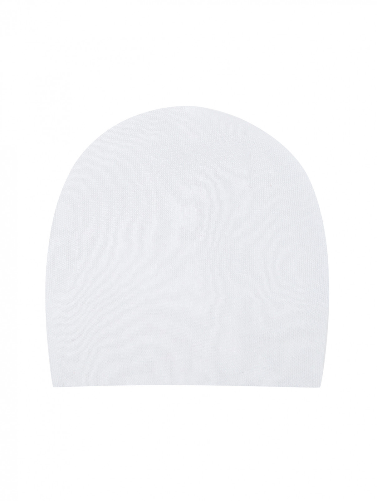 Трикотажная шапка с декором IL Trenino  –  Обтравка1  – Цвет:  Белый