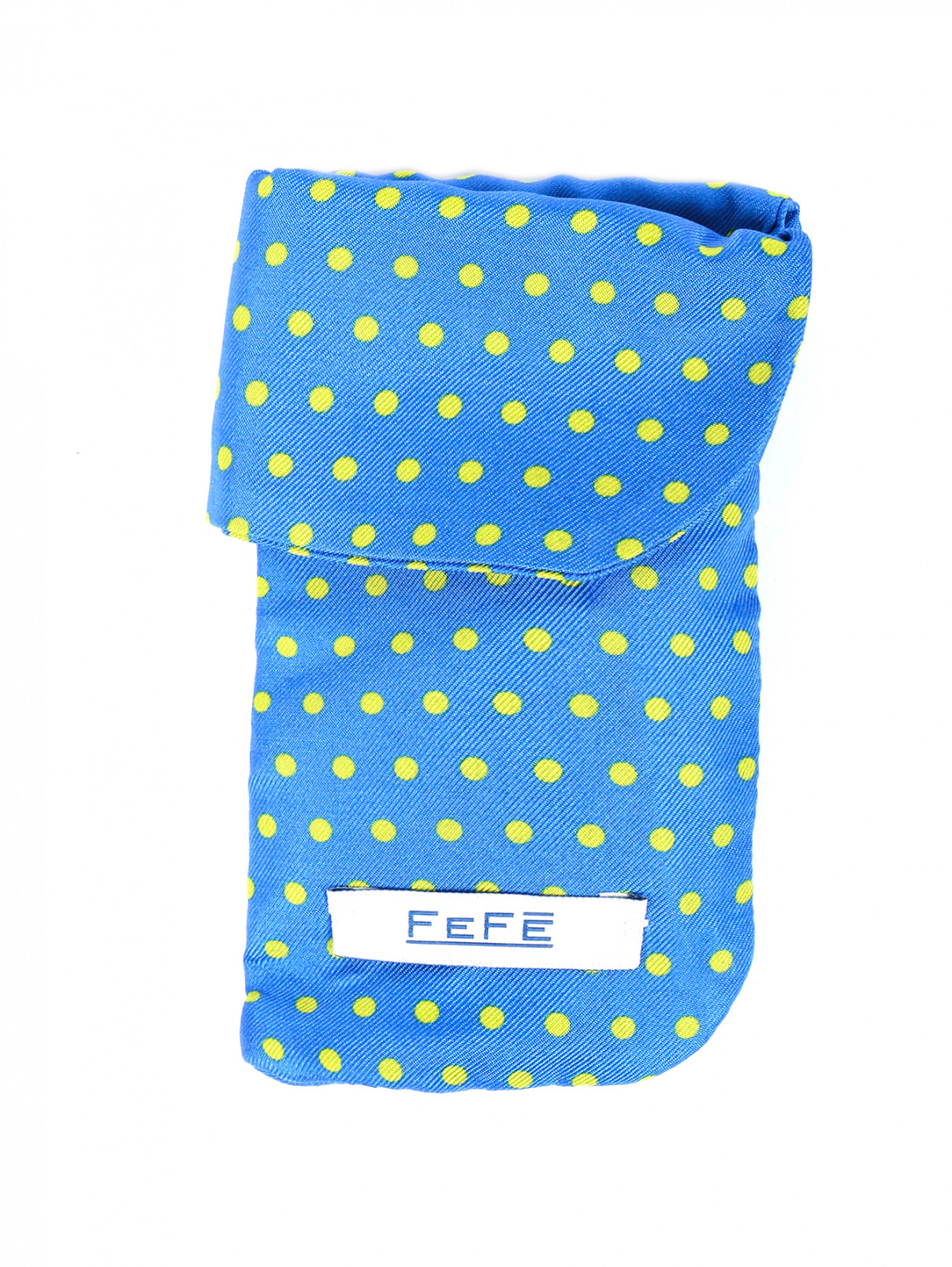 Чехол для IPhone из шелка с узором "горох" Fefe  –  Общий вид  – Цвет:  Синий