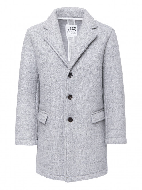 Однобортное базовое пальто Paolo Pecora - Общий вид