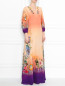 Платье-макси из шелка с цветочным узором Etro  –  МодельВерхНиз