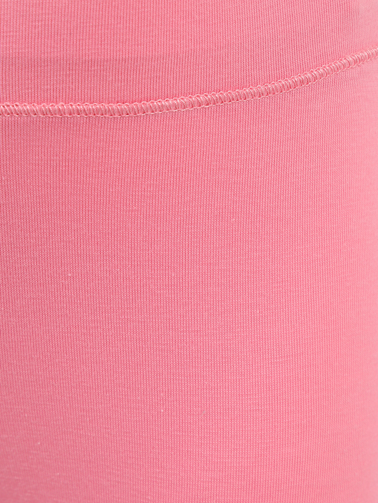 Леггинсы из хлопка украшенные кристаллами MiMiSol  –  Деталь  – Цвет:  Розовый