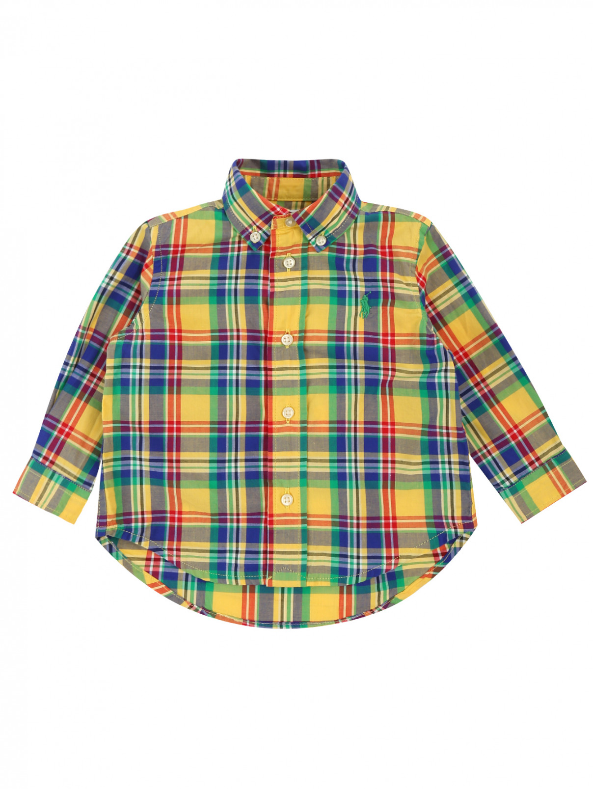 Рубашка из хлопка с узором "клетка" Ralph Lauren  –  Общий вид  – Цвет:  Узор