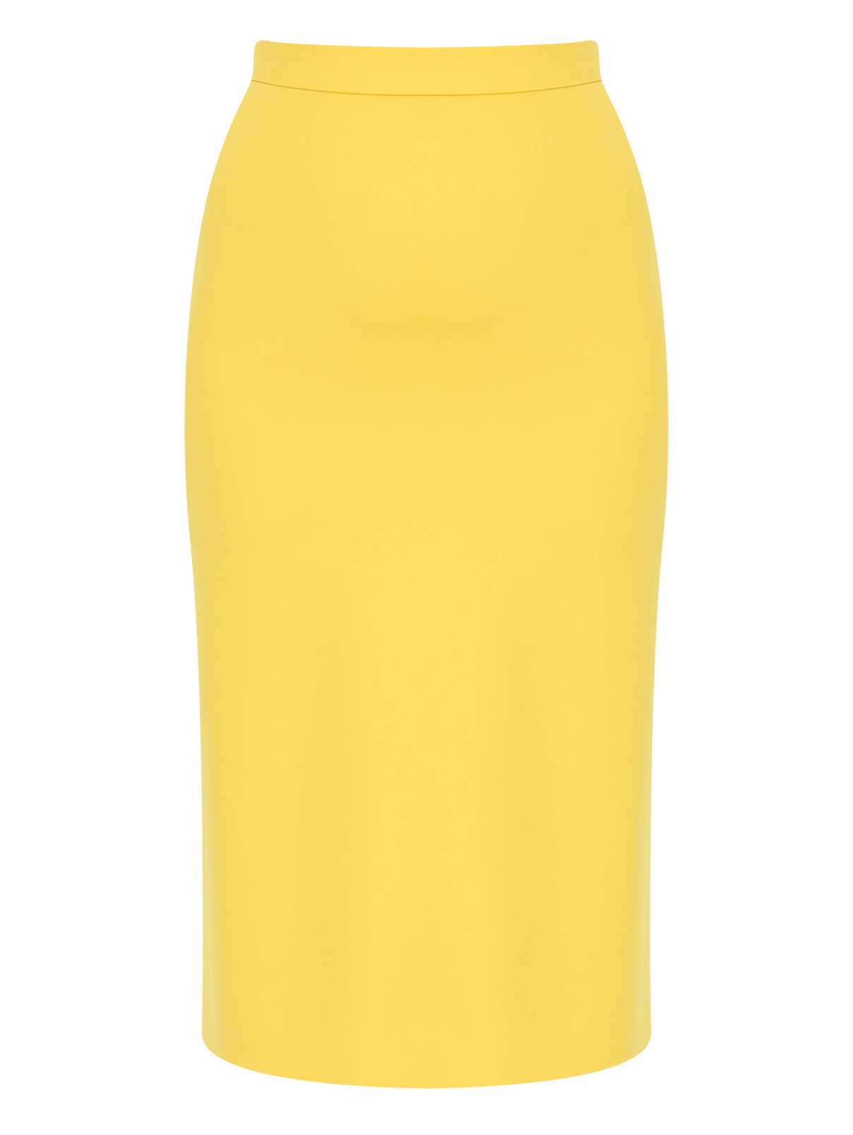 Юбка-миди из шерсти Ermanno Scervino  –  Общий вид  – Цвет:  Желтый