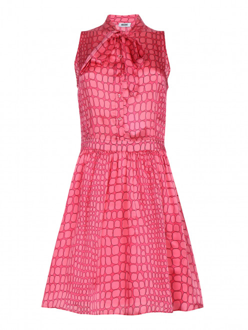 Платье-мини из шелка с узором  Moschino Cheap&Chic - Общий вид