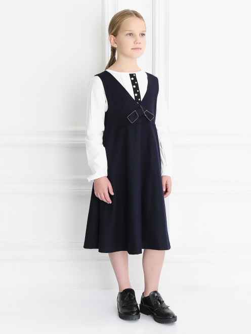 Платье на завышенной талии с бантиком Aletta Couture - Модель Общий вид
