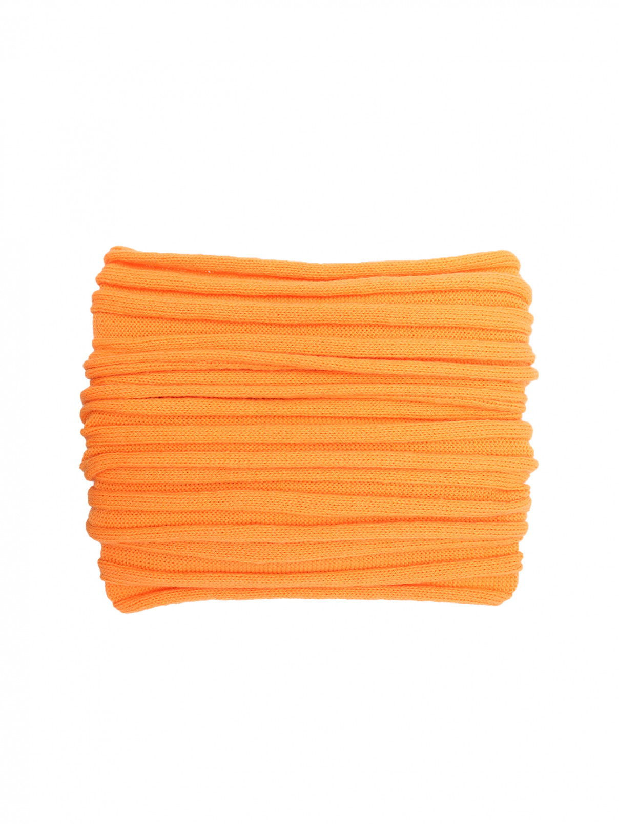 Узкий шарф из смешанной шерсти Max&Co  –  Общий вид  – Цвет:  Оранжевый