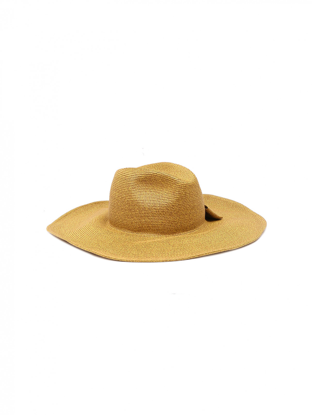 Однотонная шляпа с бантом Weekend Max Mara  –  Общий вид  – Цвет:  Желтый