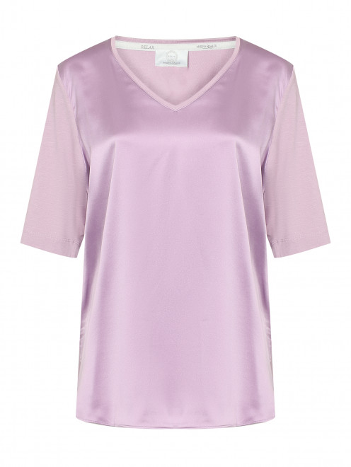 Блуза-футболка из шелка и вискозы Marina Rinaldi - Общий вид