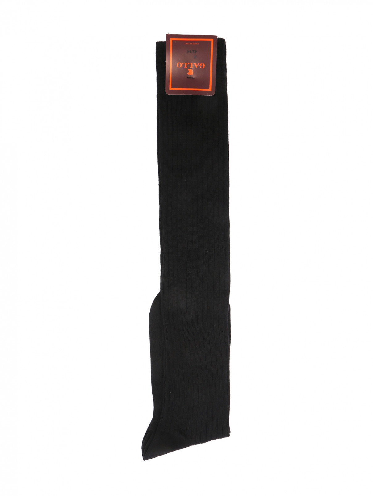Носки из шелка и хлопка Gallo  –  Общий вид  – Цвет:  Черный