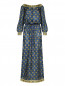 Платье-макси из шелка на кулиске Alberta Ferretti  –  Общий вид
