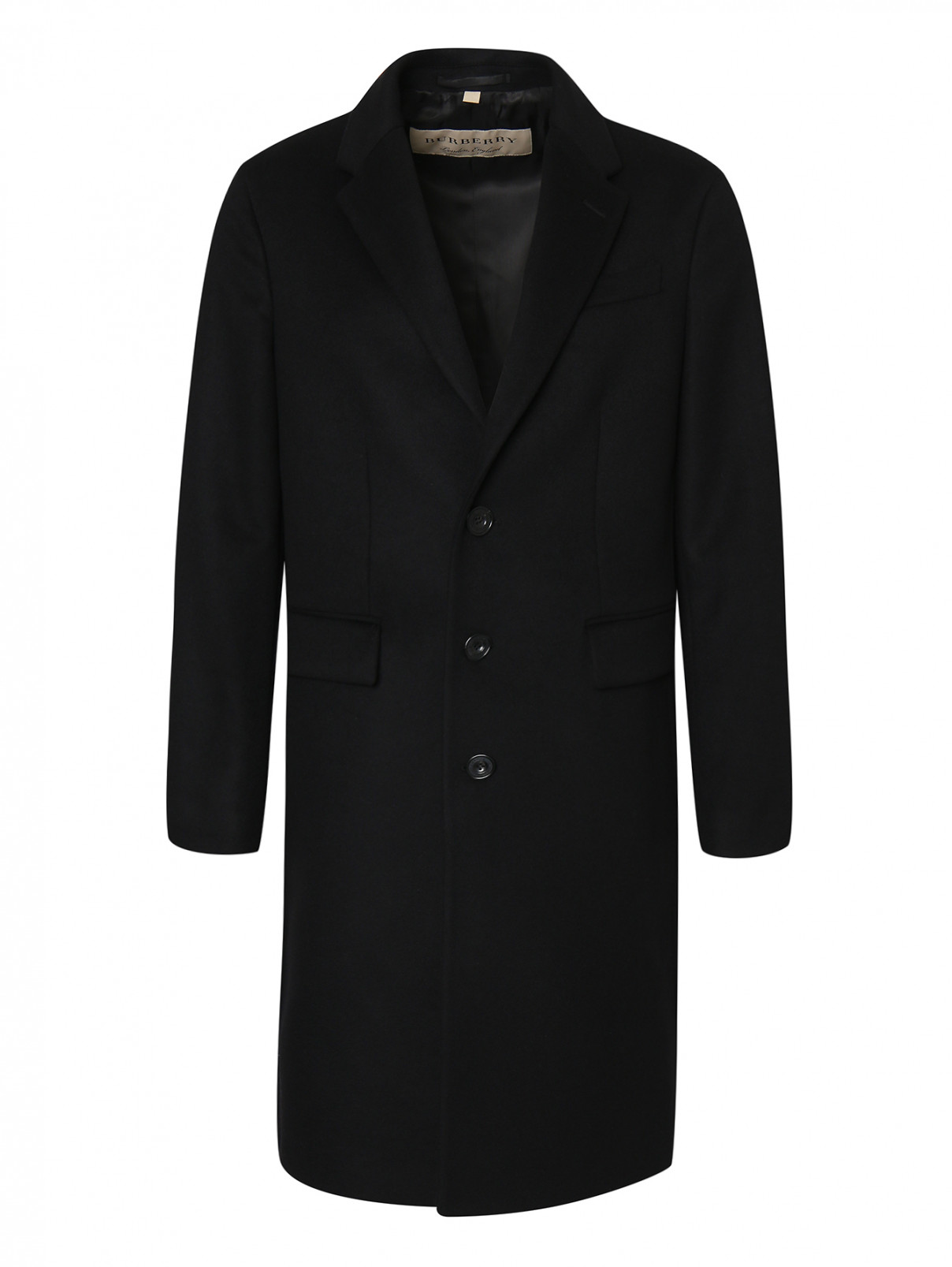 Пальто из шерсти Burberry  –  Общий вид  – Цвет:  Черный