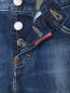 Прямые джинсы с надрезами Dsquared2  –  Деталь