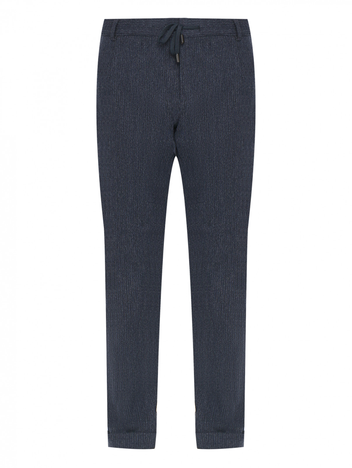 Зауженные брюки из шерсти Capobianco  –  Общий вид  – Цвет:  Синий