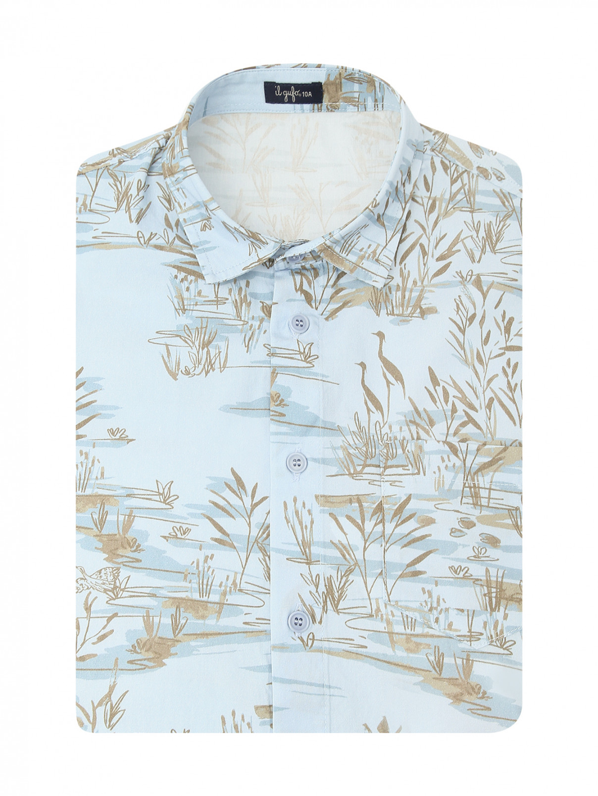 Рубашка из хлопка с узором Il Gufo  –  Общий вид  – Цвет:  Узор