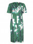 Платье-мини с цветочным узором и V-образным вырезом Marina Rinaldi  –  Общий вид