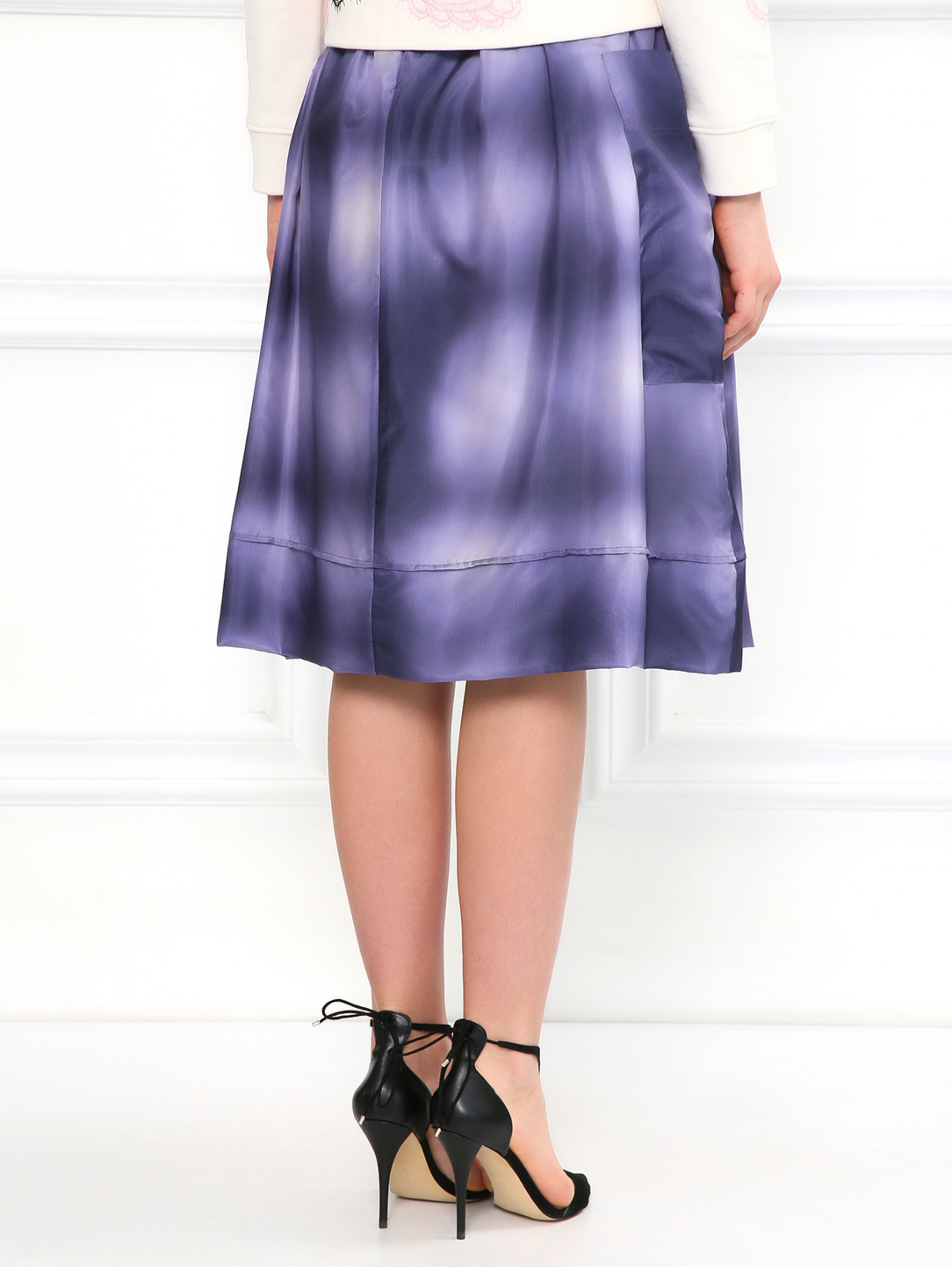 Юбка из шелка с боковыми карманами Sonia Rykiel  –  Модель Верх-Низ1  – Цвет:  Фиолетовый