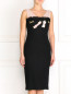 Платье-футляр из шерсти декорированное вышивкой Moschino Cheap&Chic  –  Модель Верх-Низ