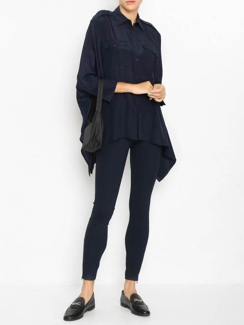 Блуза из шелка свободного кроя Polo Ralph Lauren - МодельОбщийВид