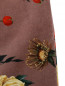 Брюки бархатные с цветочным узором Dolce & Gabbana  –  Деталь