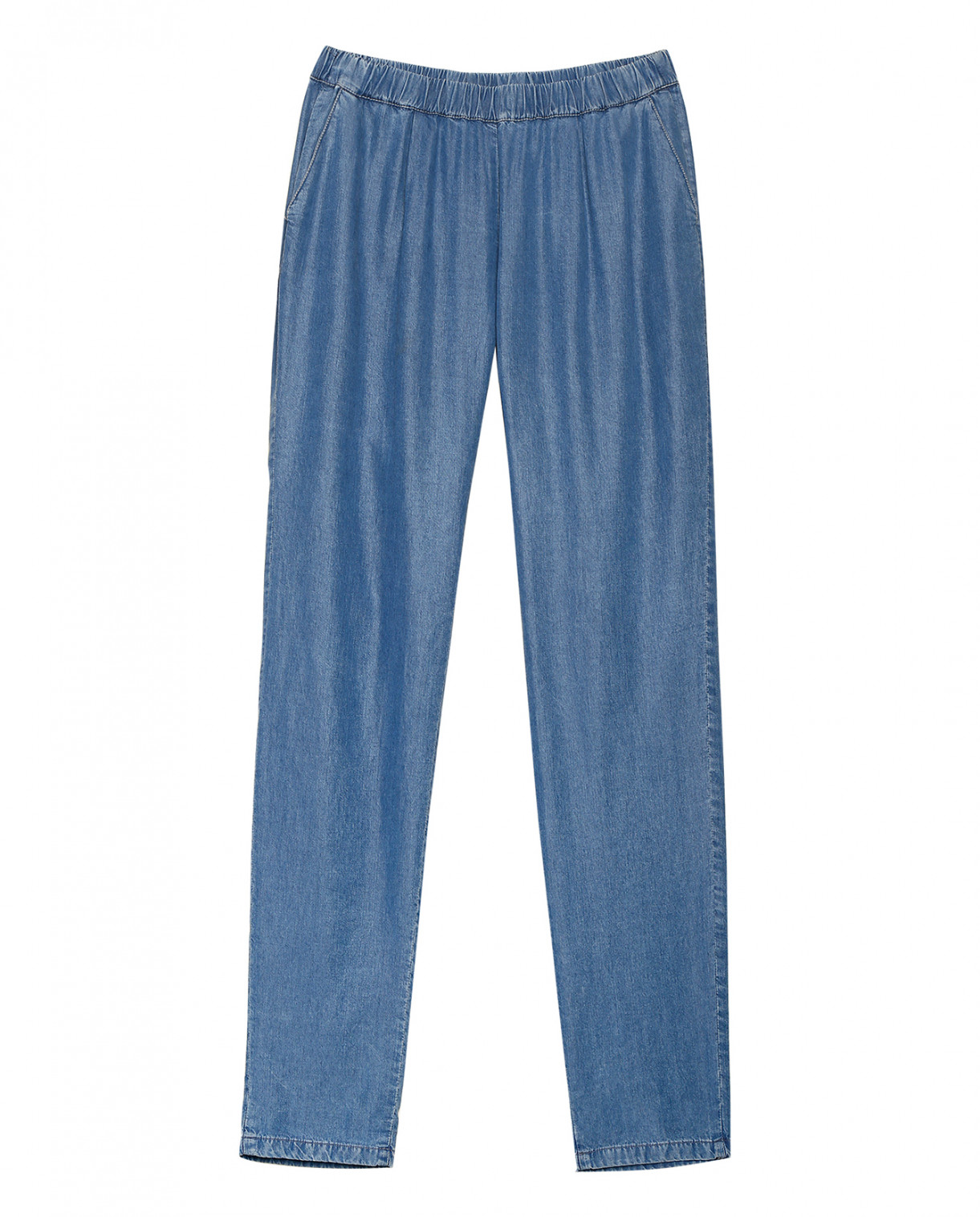 Свободные брюки из легкого денима с карманами Hartford  –  Общий вид  – Цвет:  Синий