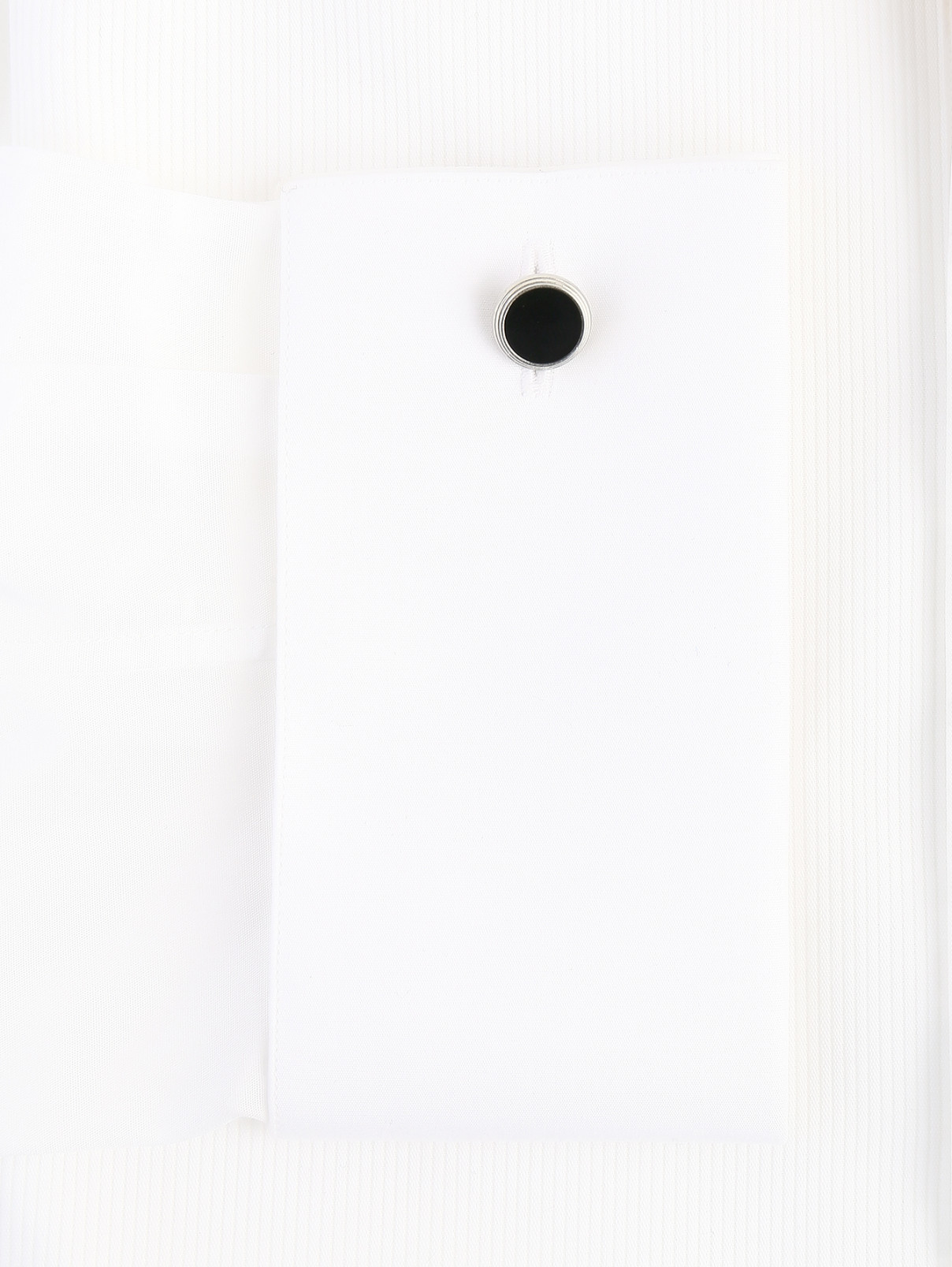 Сорочка из хлопка с фактурной вставкой на груди Pal Zileri  –  Деталь  – Цвет:  Белый