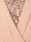 Платье из шелка с драпировкой и вставкой из кружева Marina Rinaldi  –  Деталь