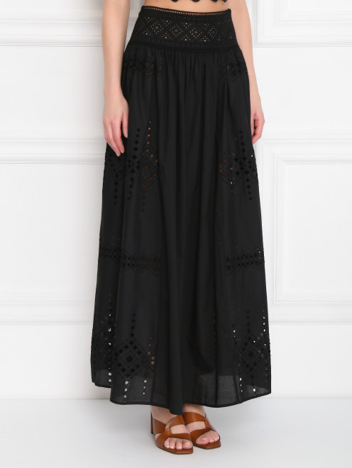 Юбка из хлопка с вышивкой Ermanno Scervino - МодельВерхНиз
