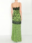 Платье-макси из шелка с анималистичным принтом Moschino  –  Модель Верх-Низ1