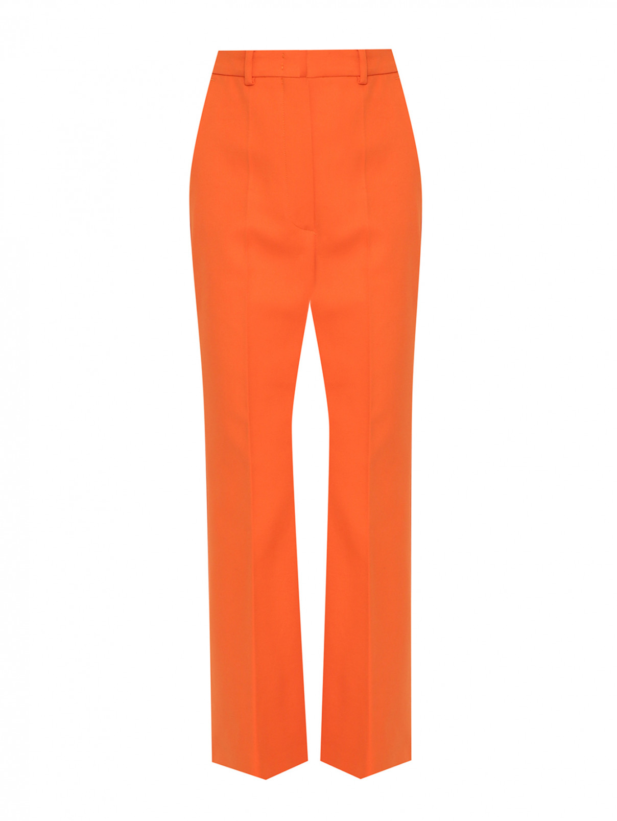 Брюки из хлопка с карманами Sportmax  –  Общий вид  – Цвет:  Оранжевый