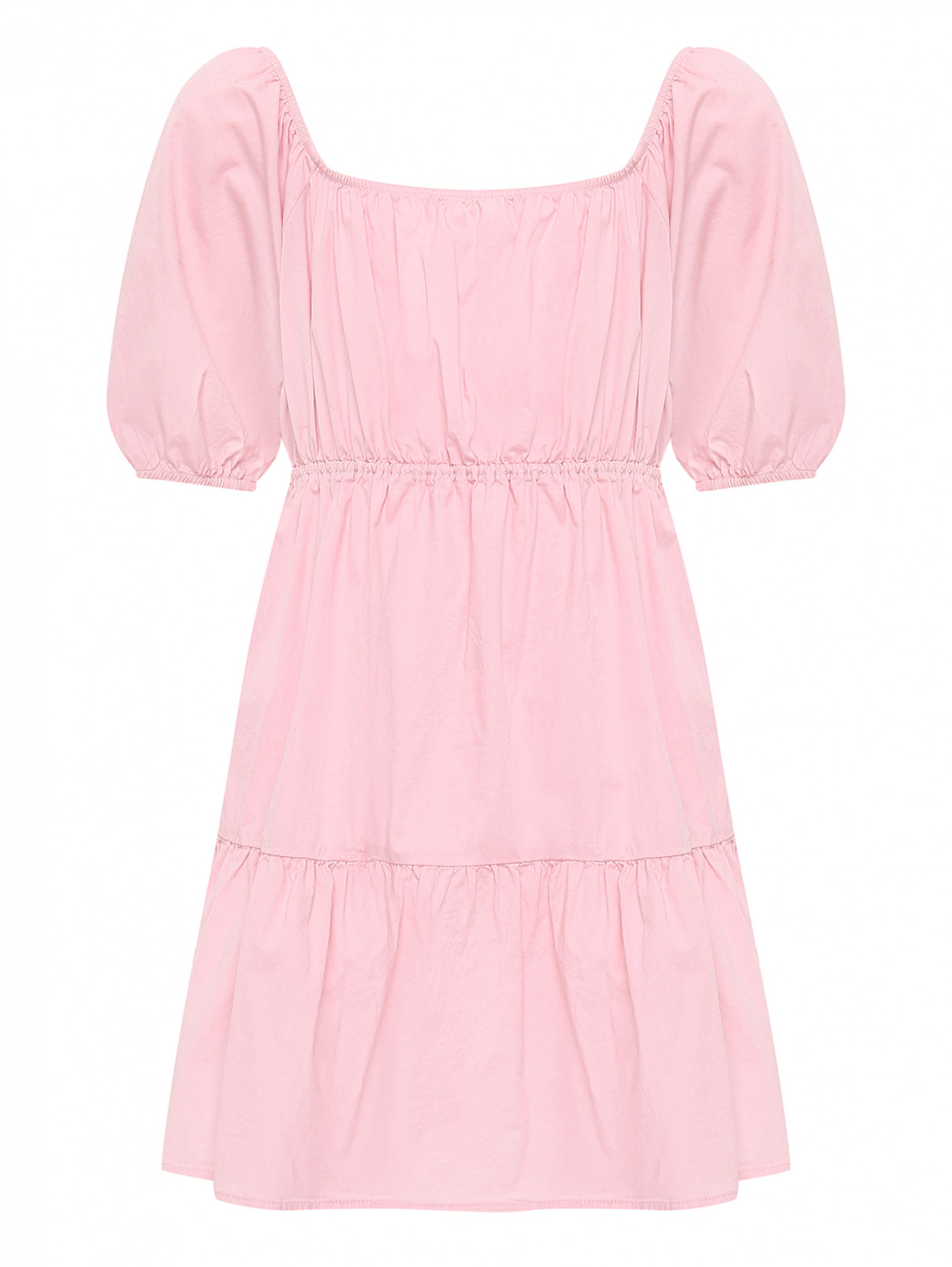 Платье из хлопка с завязками на спине Aspesi  –  Общий вид  – Цвет:  Розовый