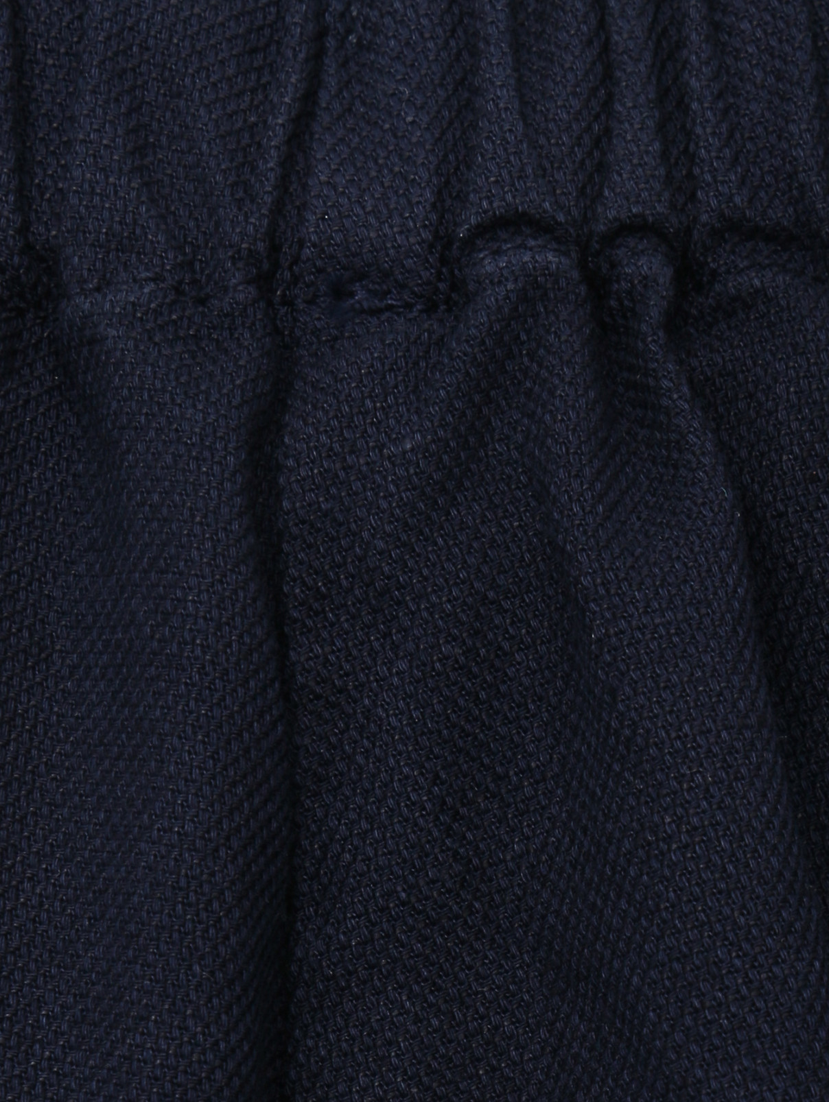 Однотонные шорты из хлопка и льна Il Gufo  –  Деталь1  – Цвет:  Синий