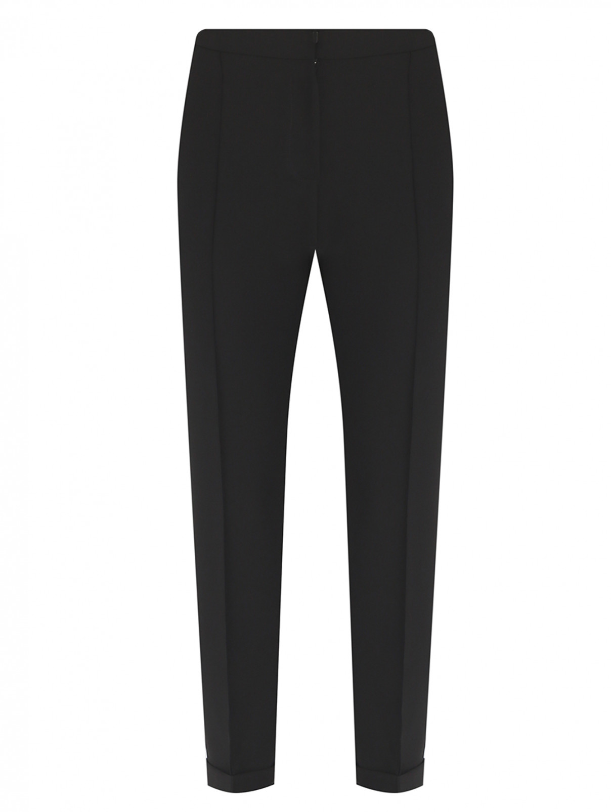 Укороченные брюки с карманами Moschino  –  Общий вид  – Цвет:  Черный