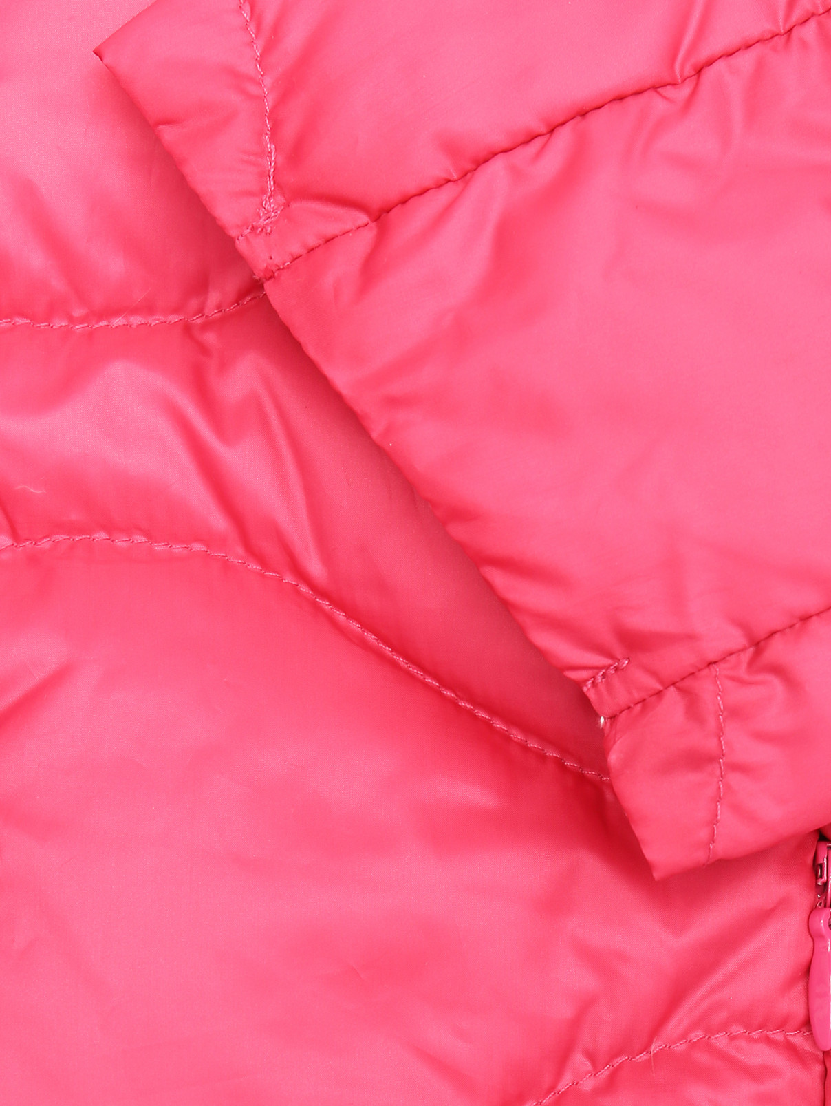 Куртка однотонная на кнопках с капюшоном Max&Co  –  Деталь1  – Цвет:  Розовый