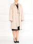 Пальто из шерсти с кожаным жилетом в комплекте Marina Rinaldi  –  Модель Общий вид