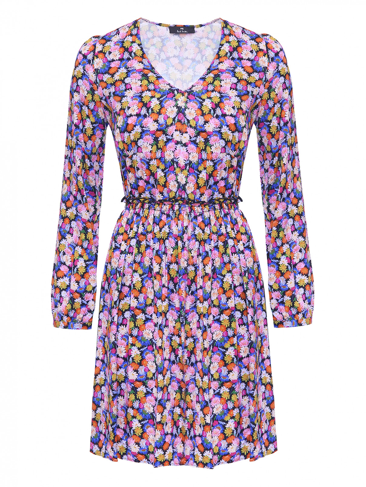 Платье из вискозы с длинным рукавом Paul Smith  –  Общий вид  – Цвет:  Узор