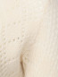 Джемпер из кашемира свободного кроя с декоративной перфорацией Fedeli  –  Деталь