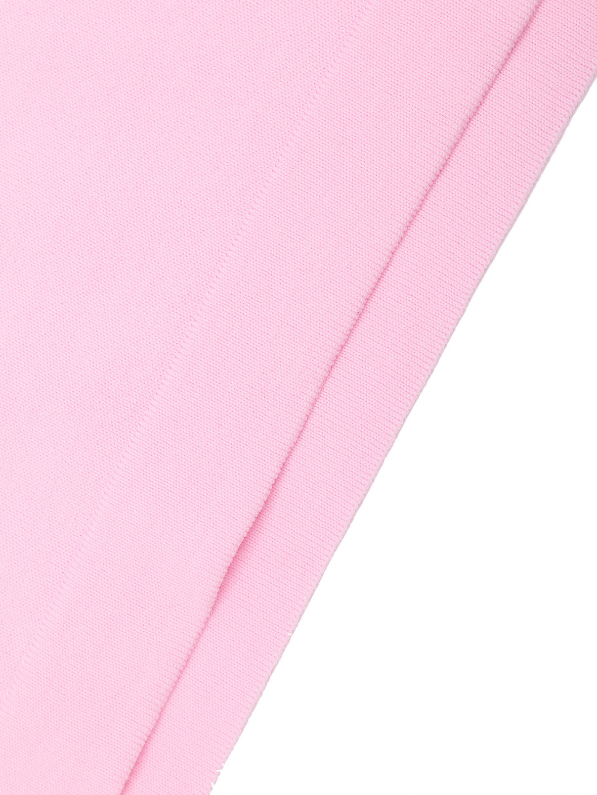 Джемпер из хлопка с короткими рукавами Kangra Cashmere  –  Деталь  – Цвет:  Розовый